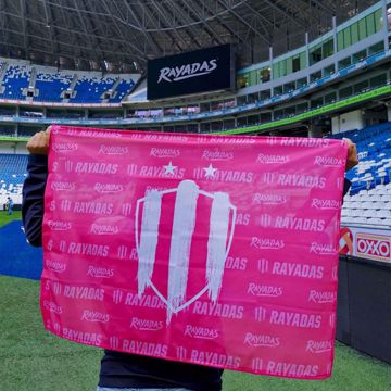 Imagen de BANDERA RAYADAS CON ROSA